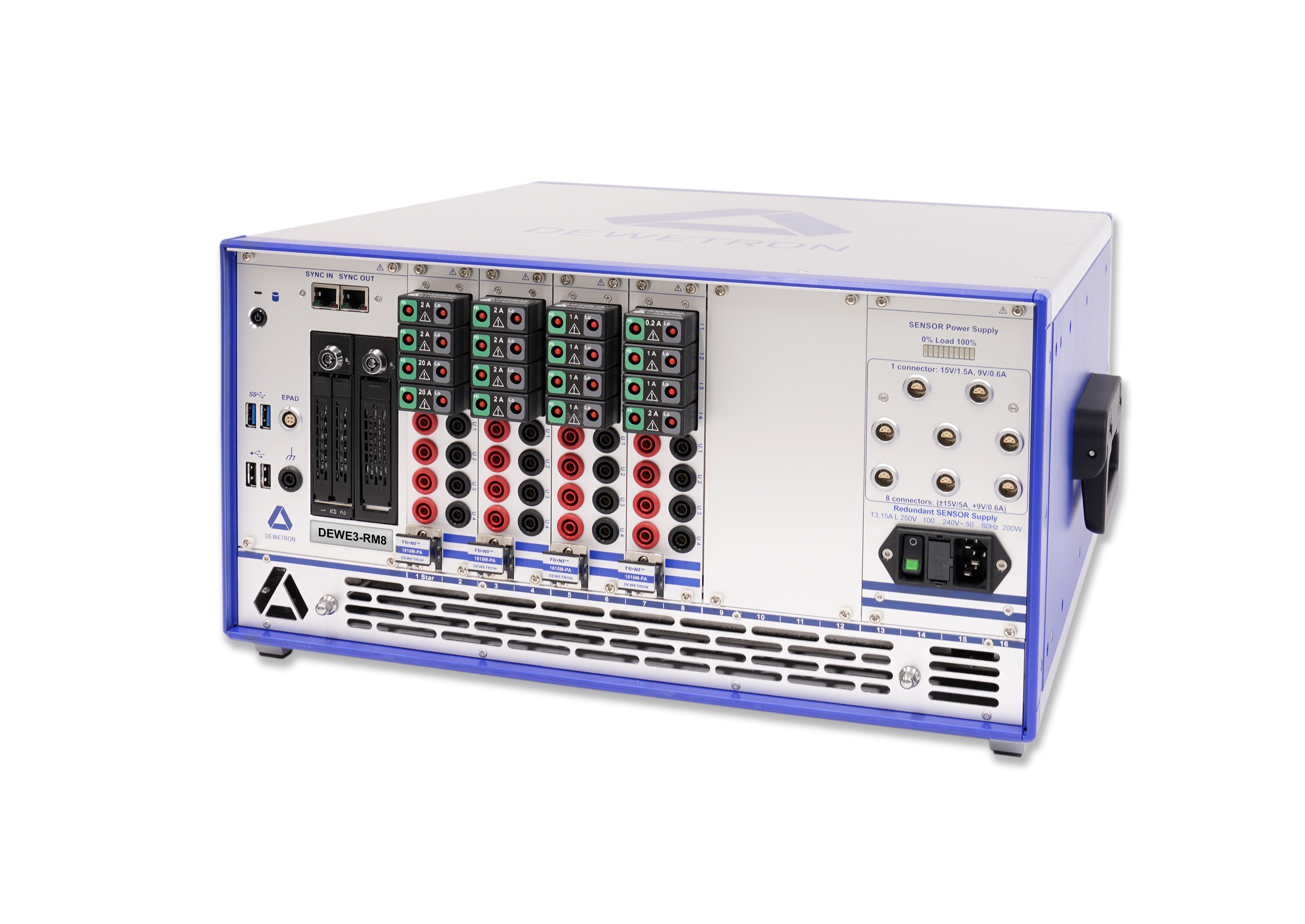 DEWE3-PA8-RM Power Analyzer